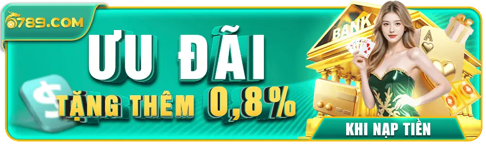Khuyến mãi ưu đãi hoàn trả 0,8% khi nạp tiền tại 6789s6